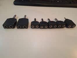 7 Stück Diverse Klinke Y Adapter