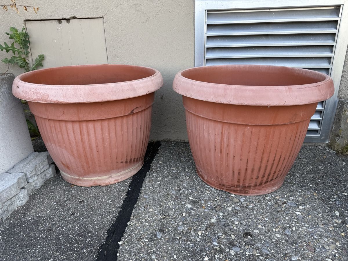 Pots de fleurs: ///Grosse Blumentöpfe aus Kunststoff/// – D'occasion à Birmenstorf AG par Pat_roll.
