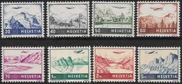 1941 Landschaft + Flugzeuge F27-34 ** Serie top ab 1.-