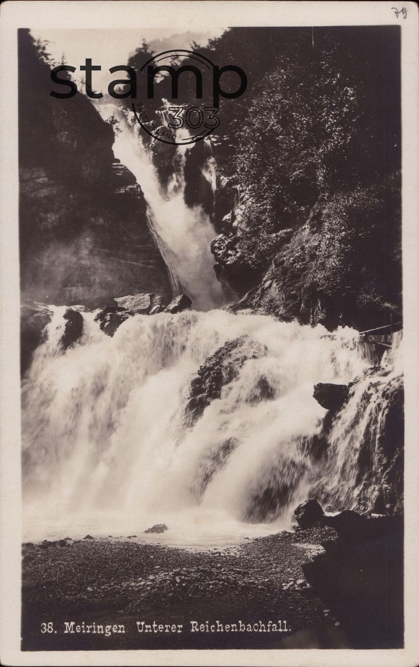 Ansichtskarten: AK Meiringen _ Unterer Reichenbachfall – Gebraucht aus Eggersriet von stamp303