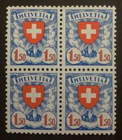 1940: Wappenmuster Nr.165y Viererbl.**