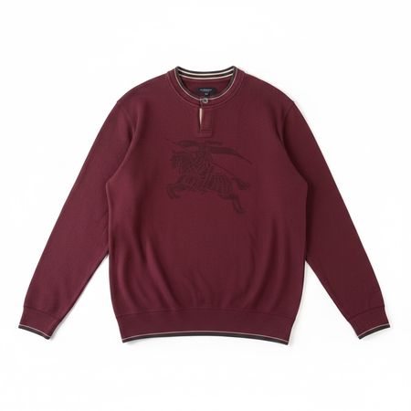 Pull Henley Burberry London Logo Cavalier EKD Bordeaux — M 