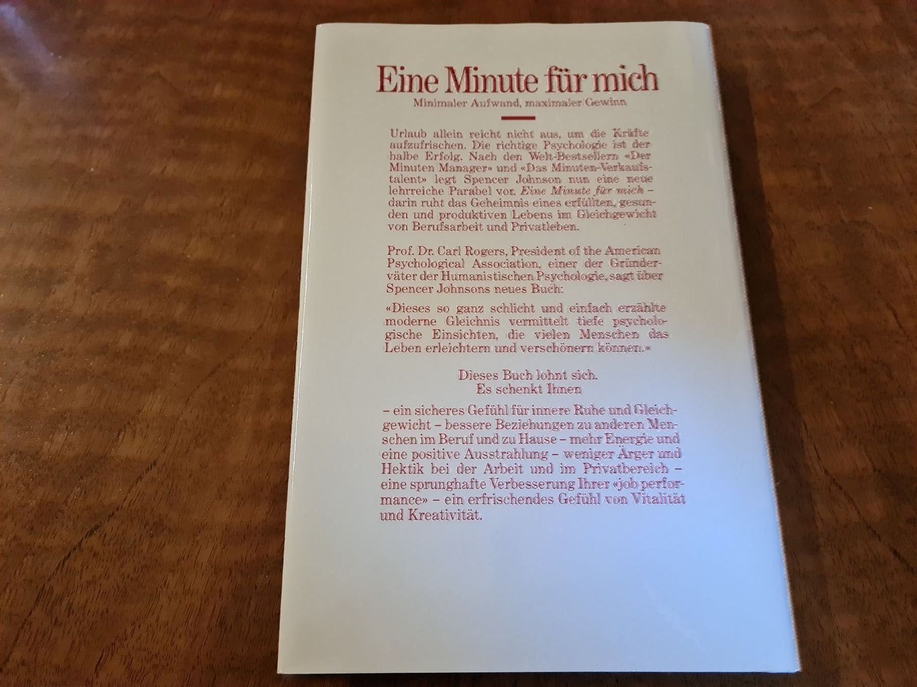 Bücher: Eine Minute für mich – Gebraucht aus Erstfeld von Uhu1980 1