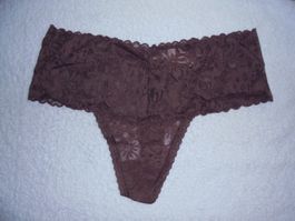 VICTORIA'S SECRET LACIE WIDE BAND THONG, M, NEU