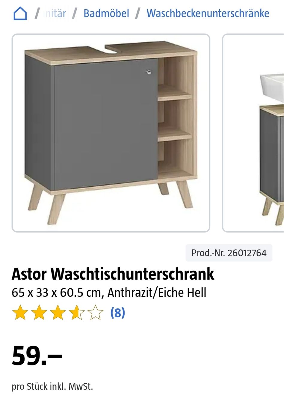 Installations & Meubles: Badezimmermöbel – D'occasion à Kleinwangen par Cane18corso 1