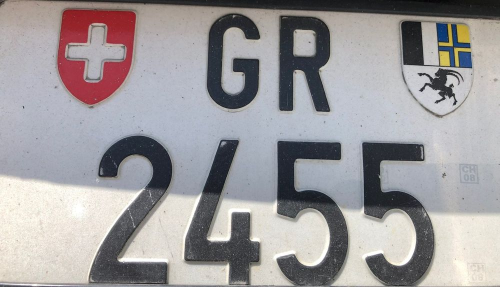 Autonummer GR 2455 Kennzeichen 4stellig Graubünden Kaufen auf Ricardo