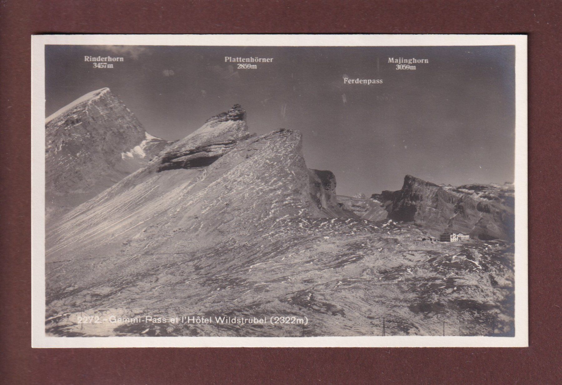 Cartoline postali: GEMMI-PASS - Hôtel Wildstrubel – Usato da Pully venduto da nicecards