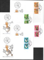 4 FDC Pro Juventute 1970 Serie Paare mit Tabs ET 1.12.1970