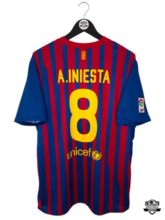 INIESTA #8 Original FC Barcelona 2011-12 Home Trikot