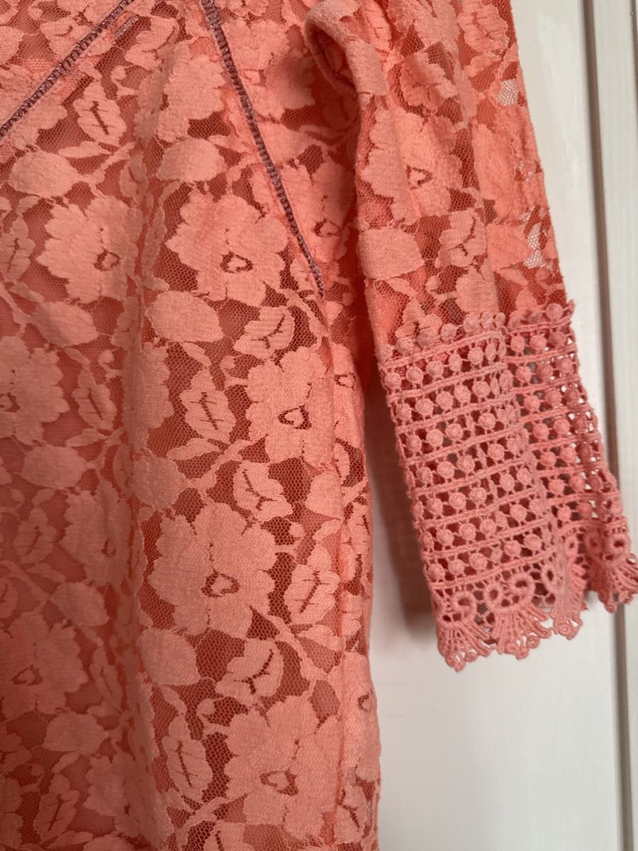 Mango Camicette: Blouse Mango lace orange floral pattern good state – Usato da Zürich venduto da olalinda_ch 2