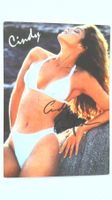 Cindy Crawford, Original Autogramm auf Postkarte in Farbe