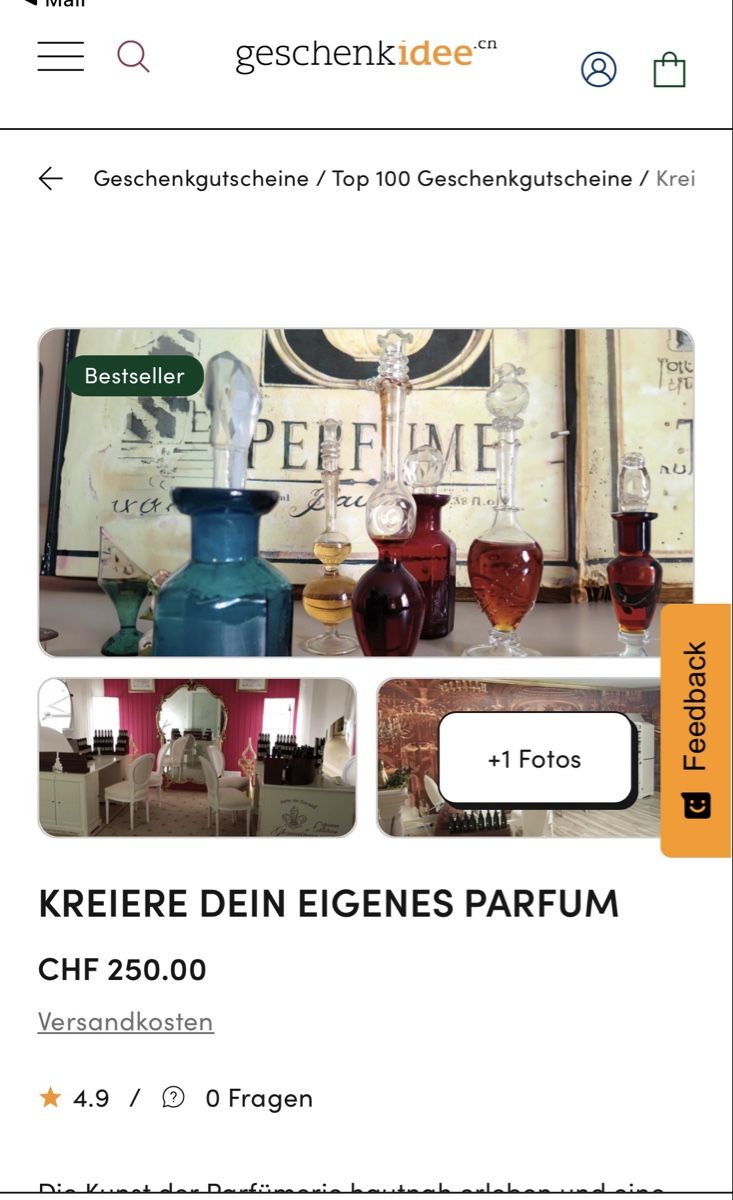 Buoni: Gutschein: Parfüm Workshop – Nuovo (secondo la descrizione) da Zürich venduto da Duki88