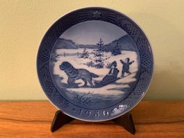 1986: Weihnachtsteller Royal Copenhagen, Dänemärk, original