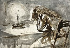 Gunter Böhmer (1911 - 1986) Lavierte Tuschezeichnung