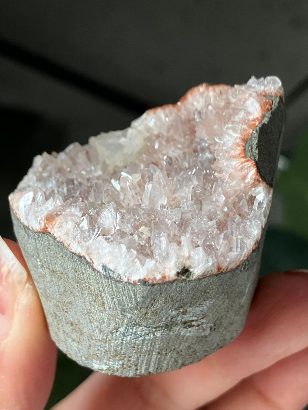 Pietre preziose: Pink Heulandit-Geode – Nuovo e nell'imballaggio originale da Neuheim venduto da m.hald 2