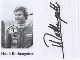 Autogramm von F1-Rennfahrer Huub Rothengatter NL