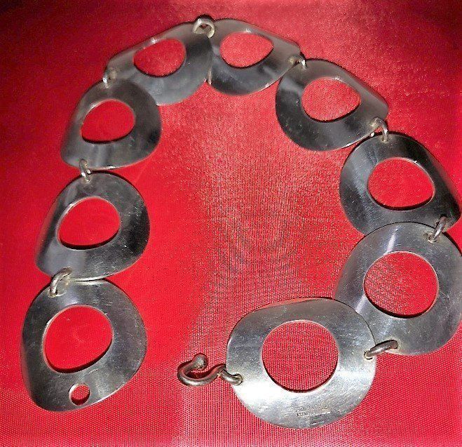 Ketten: Halskette mit 9 Ringe Silber (#1) – Neu (gemäss Beschreibung) aus Lutzenberg von Truhe 3