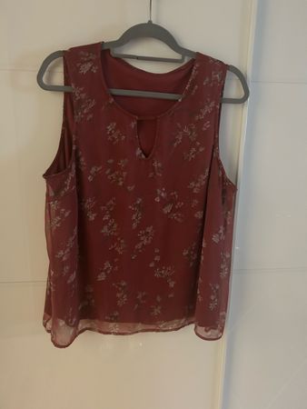 Sommerliches Damenoberteil mit Blumenmuster, Gr.XL