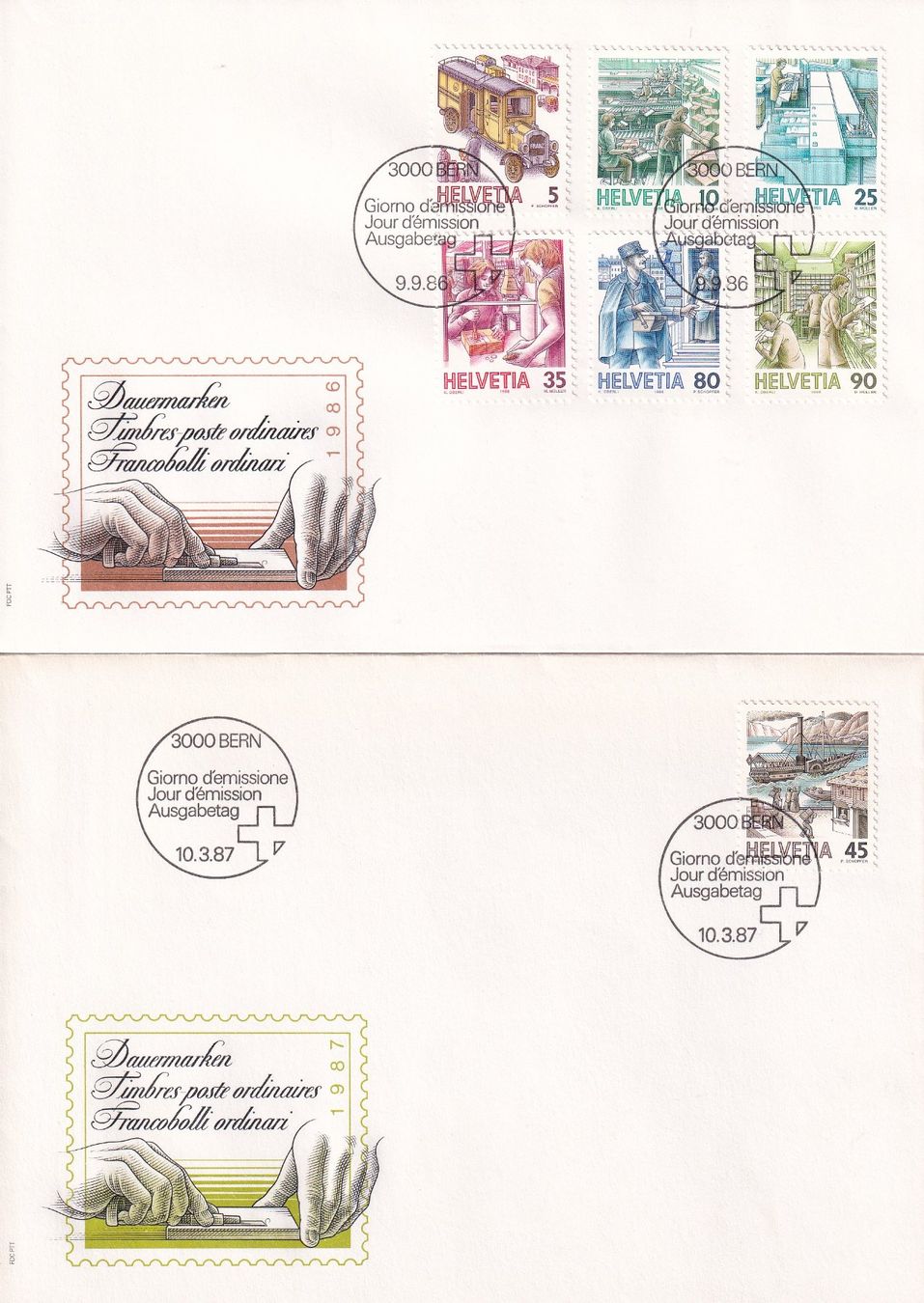 Tutti i francobolli: Lot 8 Briefe FDC 1986 - 1987 – Usato da Rossa venduto da becky05 1