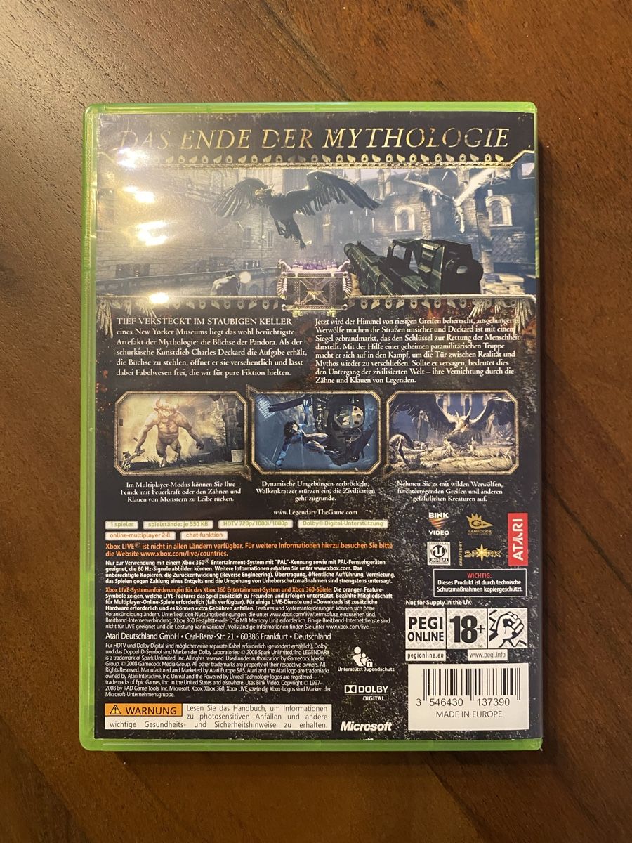 Microsoft Giochi: Legendary für Xbox 360 – Usato da Thunstetten venduto da Virus_33 2