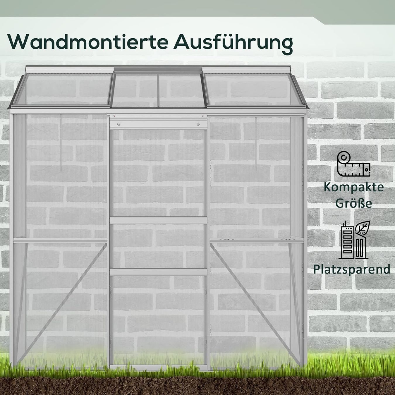 Casette da giardino & serre: Anlehngewächshaus 192x68x196cm – Nuovo e nell'imballaggio originale da Bottighofen venduto da zaap 2