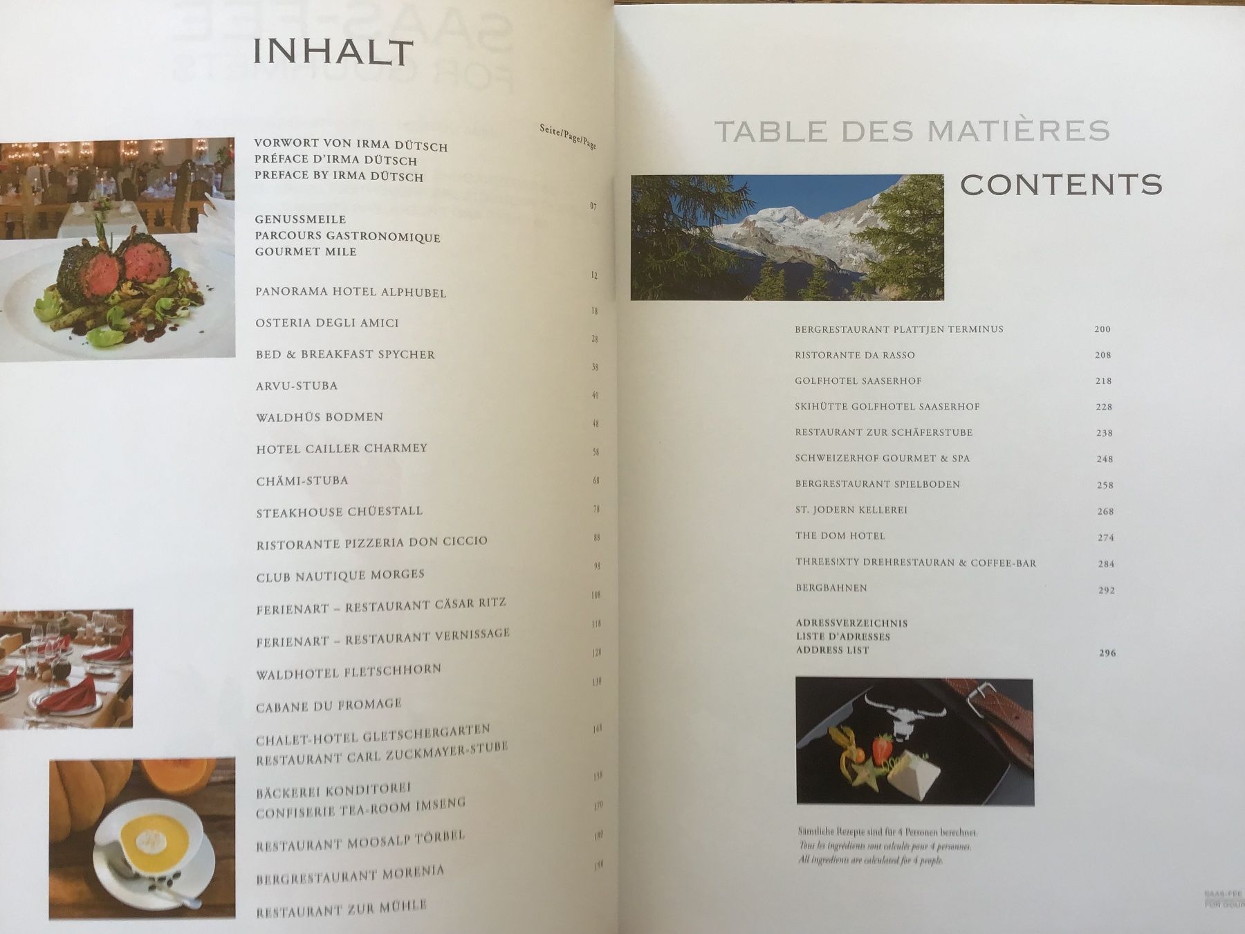 Livres: Saas-Fee for gourmets Irma Dütsch – D'occasion à Fully par Ruby97 1