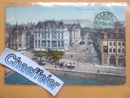 1907 Genève. Corraterie et Mont Blanc