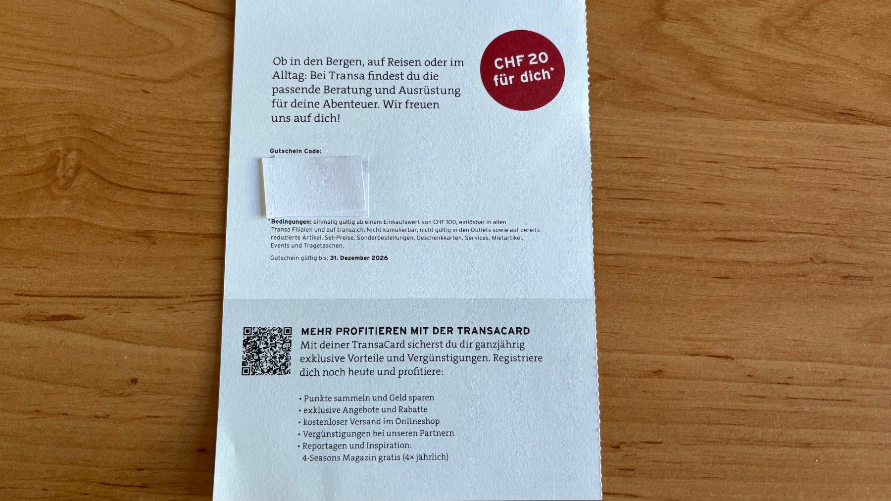 Gutscheine: Gutschein von TRANSA - CHF 20.- – Neu (gemäss Beschreibung) aus Stans von riduca 1
