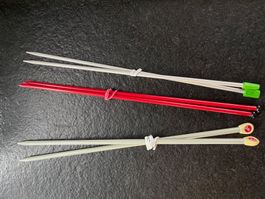 3 Paar Stricknadeln Grössen 4,5/5/6