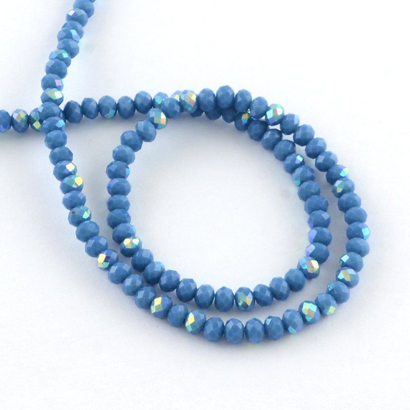 Perle (finte): Glasperlen facettiert blau 10mm / 1 Strang, ca. 72 Stk. – Nuovo (secondo la descrizione) da Stallikon venduto da perlenliebe 1