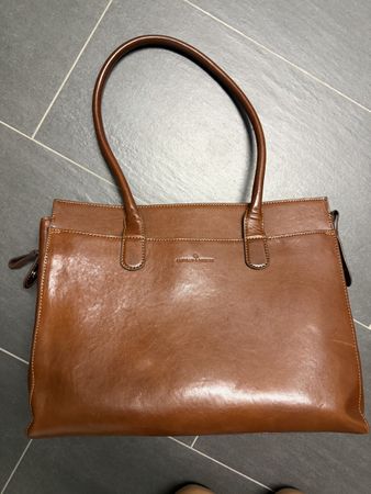 Laptoptasche Leder braun Damen von GIANNIBARBERO guter Zusta