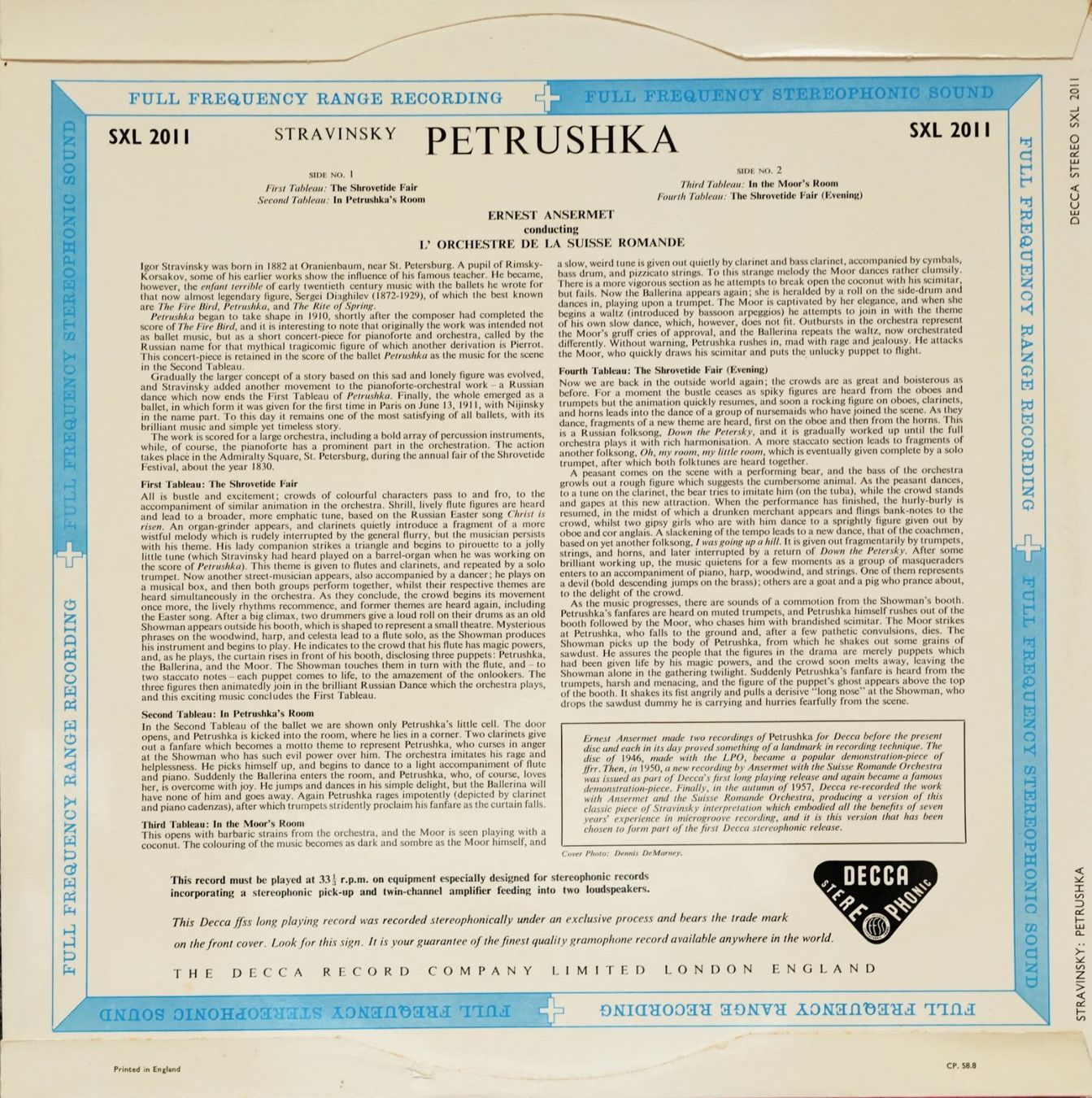 Dischi in vinile: Decca SXL 2011 / Stravinsky / Petrushka – Usato da Brunnen venduto da Techfreak1 1