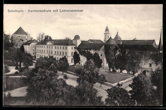 Cartoline postali: Solothurn, Kantonsschule mit Lehrersemin – Usato da Berlin venduto da bartko-reher