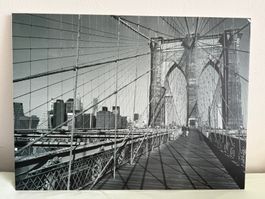 Brooklyn Bridge Bild, New York, Schwarz-Weiss 60x80