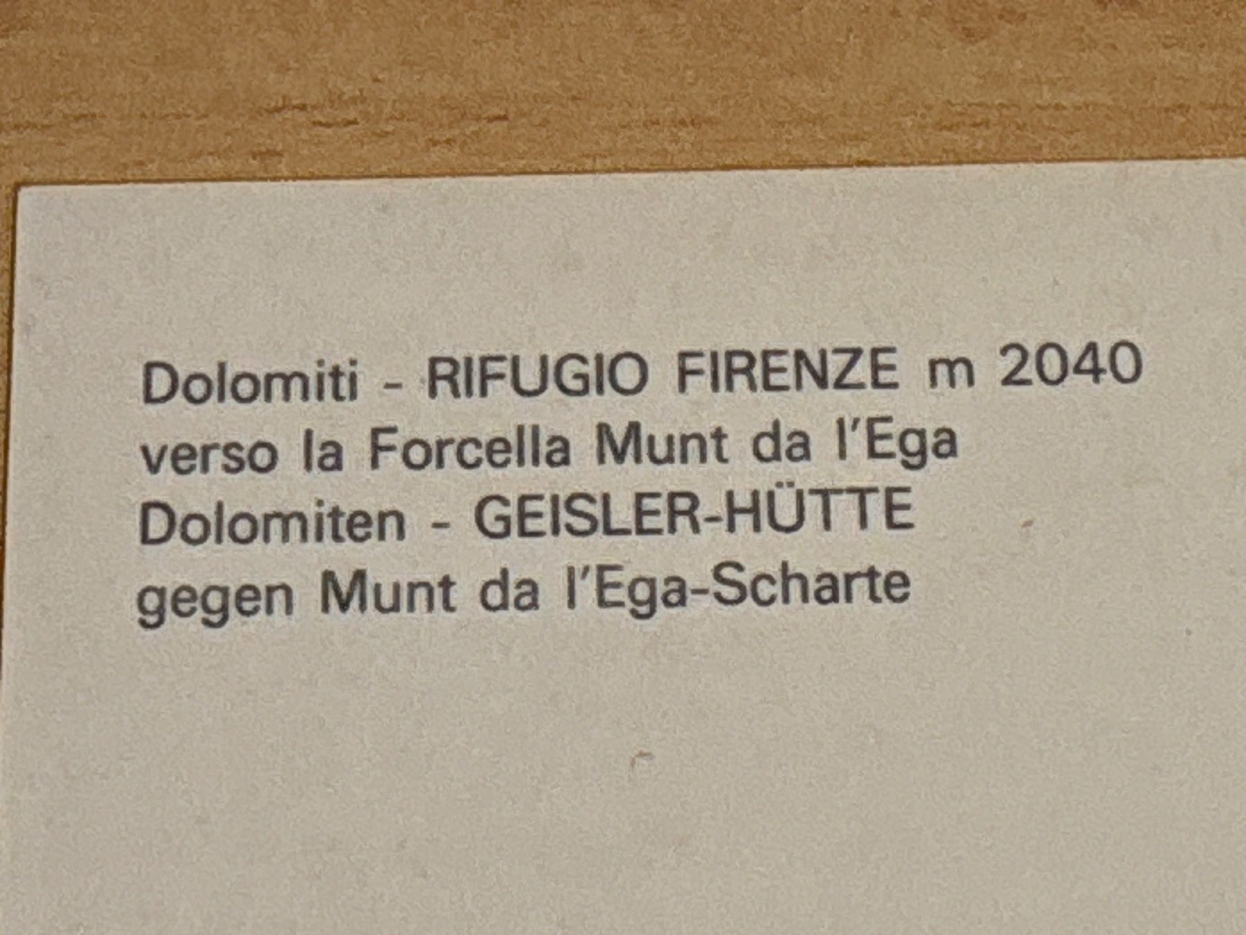 Cartoline postali: Ansichtskarte Geisler-Hütte Dolomiten – Usato da Ibach venduto da lisch3 2