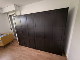 2x IKEA RAKKESTAD Kleiderschrank schwarzbraun  3-türig