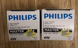 2x LED Philips 4 Watt (35 Watt) GU10 3000K neu