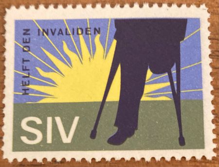 Vignette / Werbemarke SIV - helft den Invaliden!