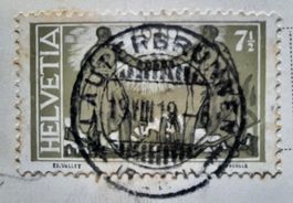 Timbre de la série pour la Paix 1919 No 143 oblit.sur carte