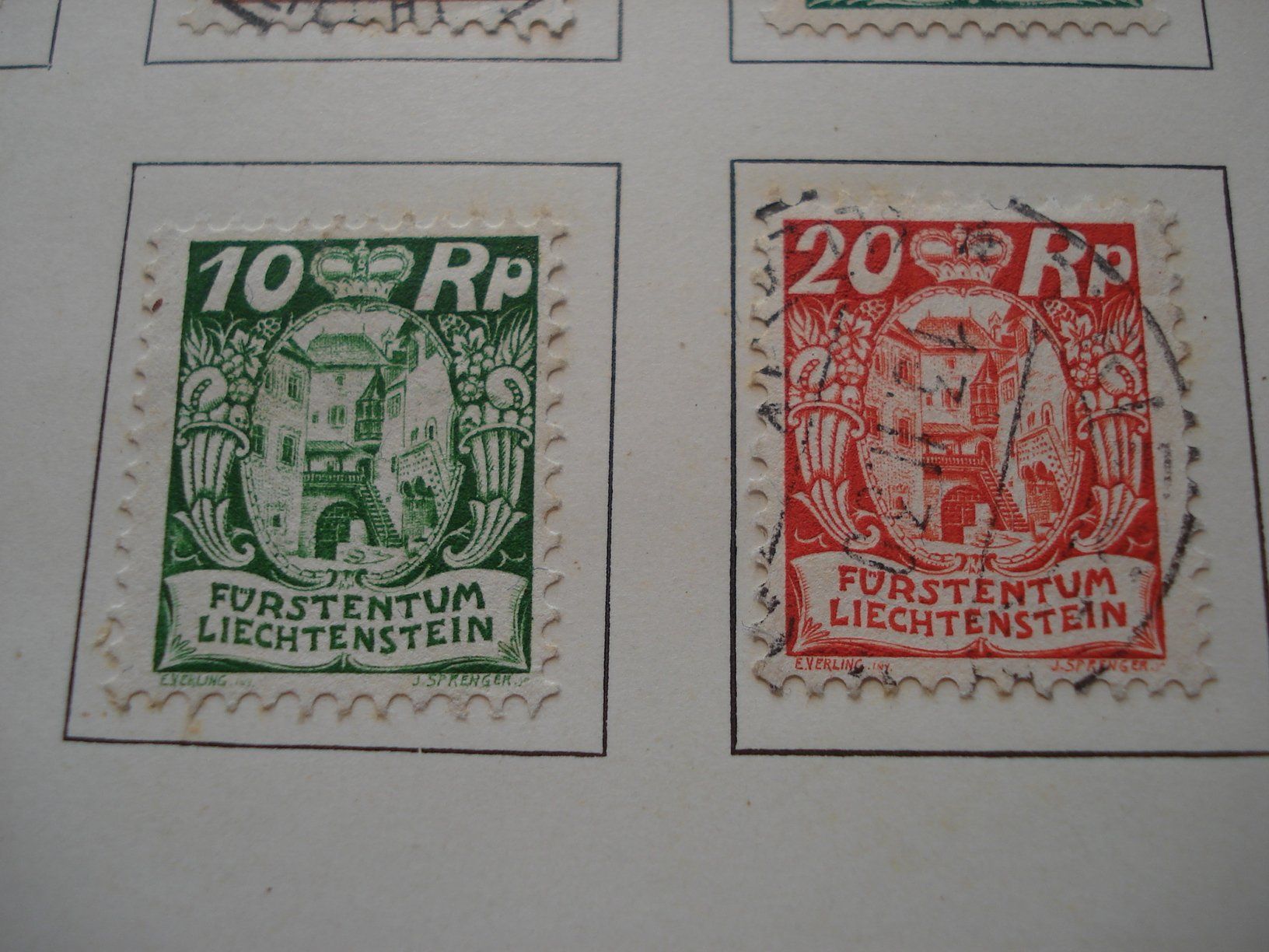Tutti i francobolli: Liechtenstein, Satz 1924 */o – Usato da Niederwil AG venduto da morostahu 3