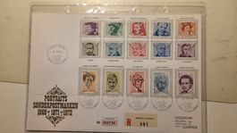 1972 Luxus Brief Portraits Sonderpostmarken