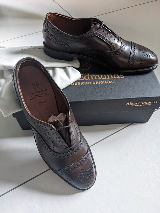 Allen Edmonds STRAND dark brown burnished 10D (44) | Kaufen auf Ricardo