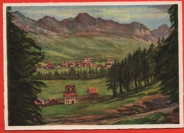 Künstler-AK CHURWALDEN mit Parpaner-Hörner
