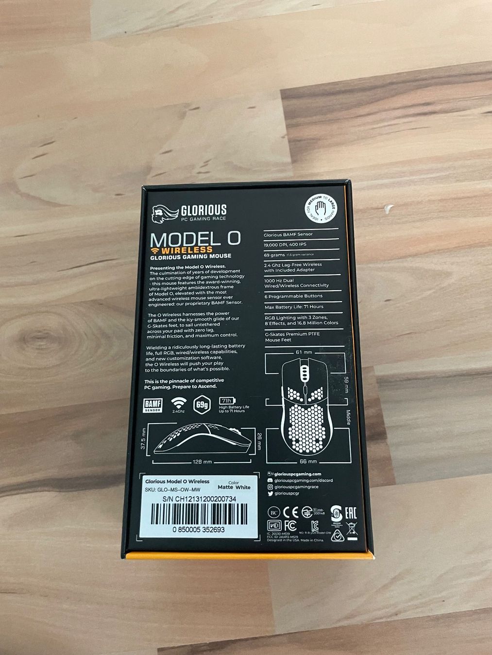 Mouse: Glorious Model O Wireless Maus weiss – Usato da Lufingen venduto da a-little-extra 5
