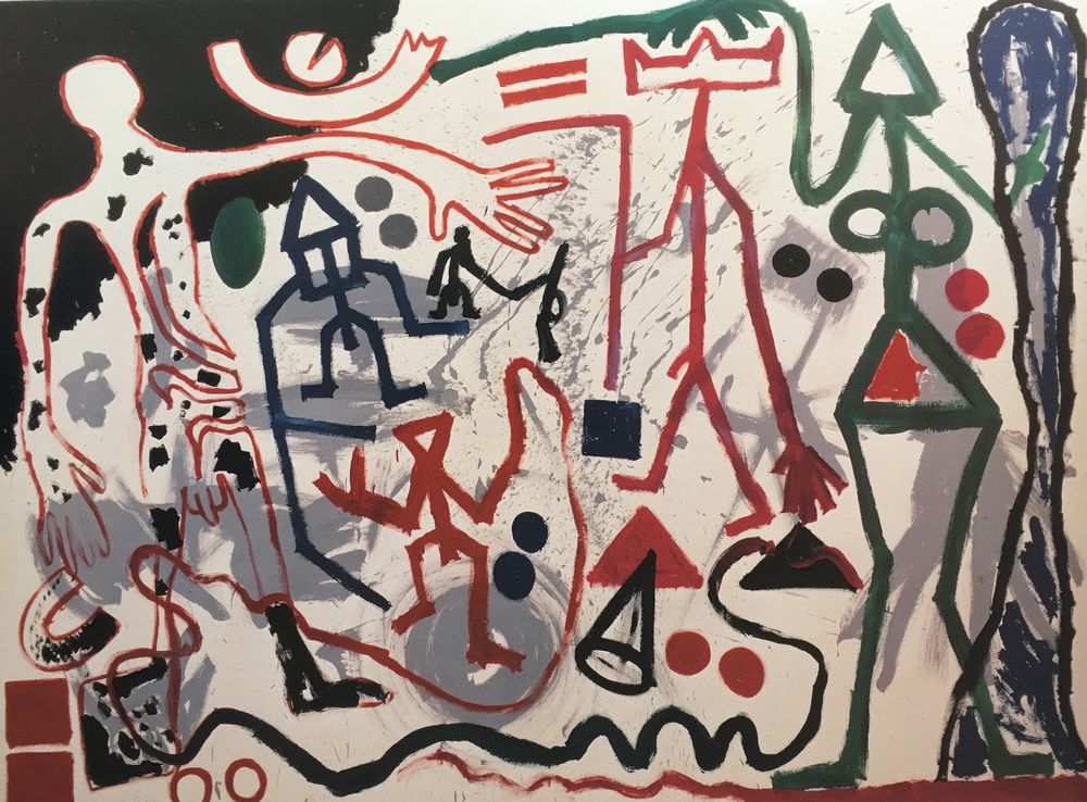 Grafica & Litografie: A.R. Penck  2 Kunstdrucke Ten X Den X Zen / Ereignis in N.Y. – Usato da Nennigkofen venduto da waltraub 2
