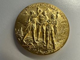 Schweizer Medaille Silber 900 19g vergoldet 1. August.Taler