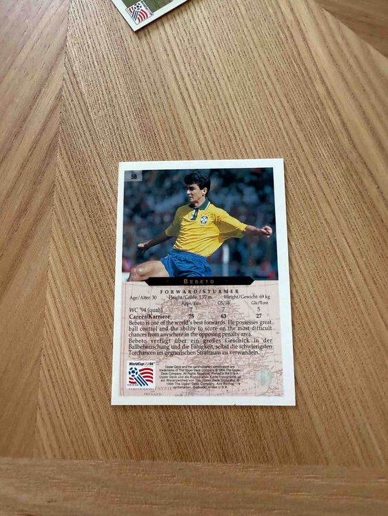 Cartes à collectionner: WM 1994 Fussballkarten – Brasilien Team – 15er Set 🇧🇷 – D'occasion à Männedorf par roger-jayro 7