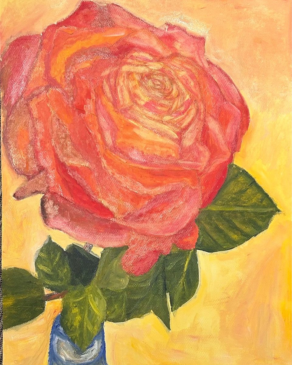 Dipinti: Ölgemälde Rose, handgemalt, einzigartig, Frühling! – Nuovo e nell'imballaggio originale da Niederglatt ZH venduto da Sils-Maria