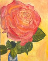 Ölgemälde Rose, handgemalt, einzigartig, Frühling!