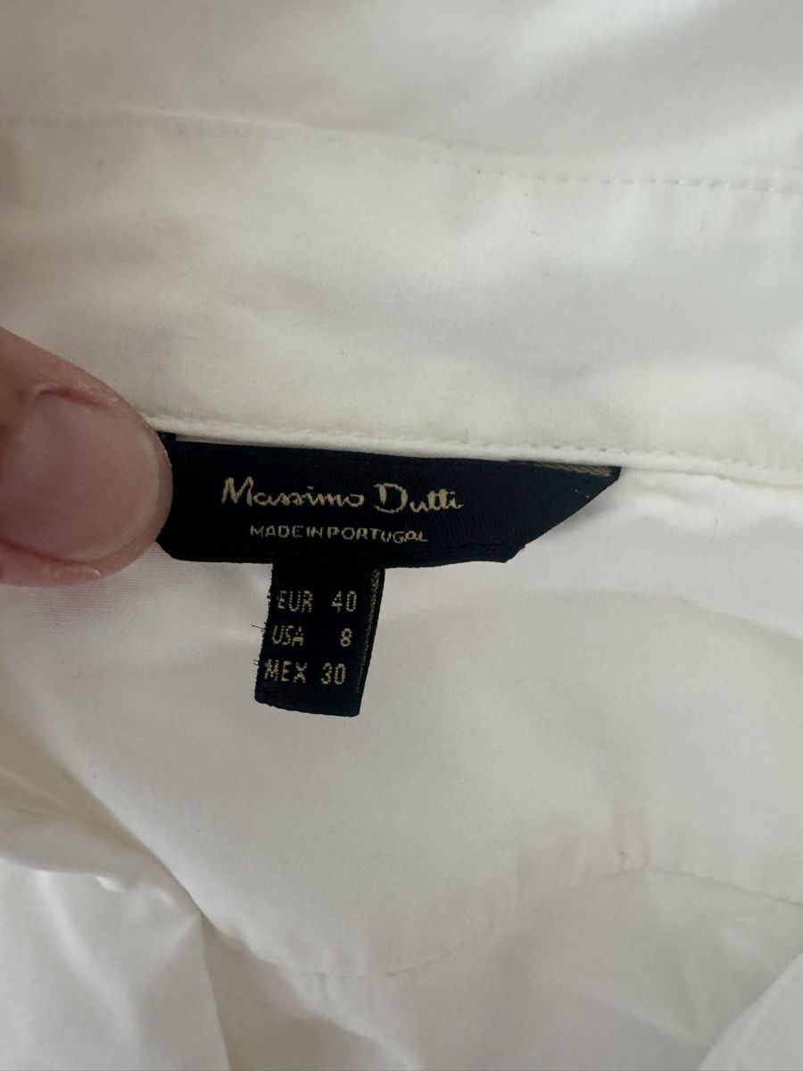 Massimo Dutti Camicette: Chemise blanche Massimo Dutti, taille 40, idéale – Usato da Genève venduto da lejardindesvetements 1